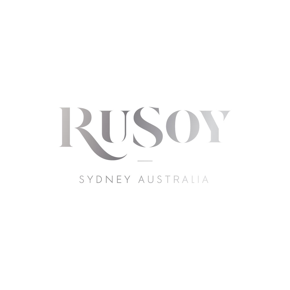 RuSoy logo design - silver